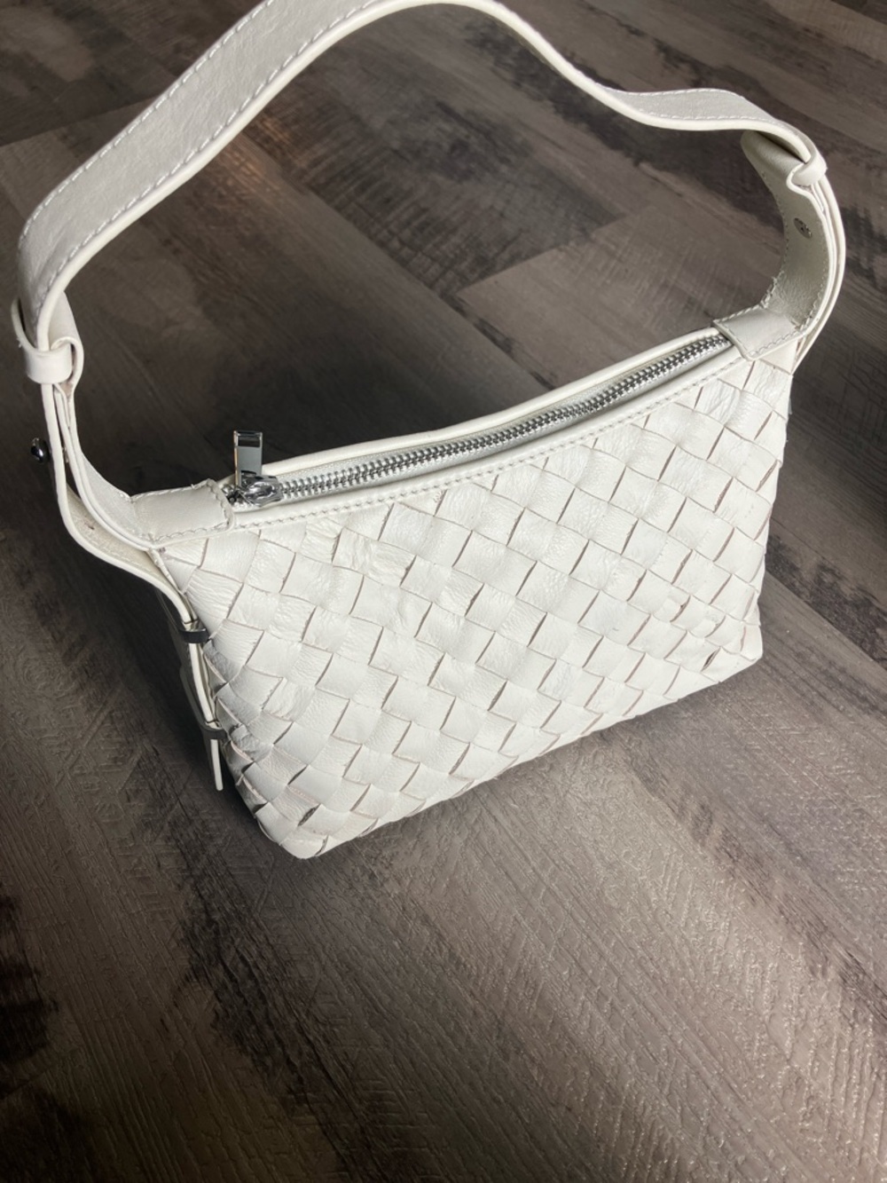 Quince Woven Shoulder Bag - White/cream NWOT